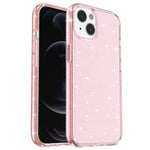 Glittery Powder Soft TPU Hard PC Case for iPhone 14 Plus 6.7 inch, Anti-scratch Protective Phone Cover