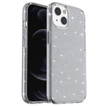 Glittery Powder Soft TPU Hard PC Case for iPhone 14 Plus 6.7 inch, Anti-scratch Protective Phone Cover
