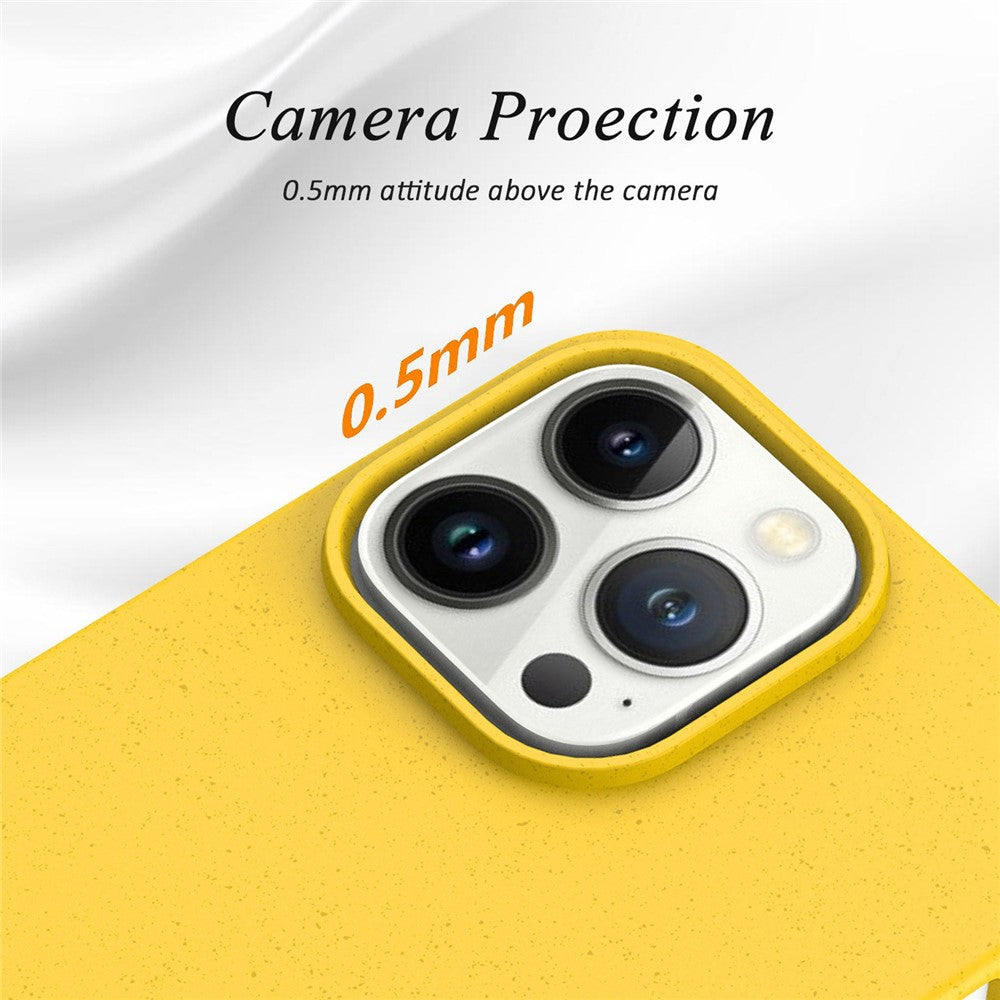 For iPhone 14 Pro Max 6.7 inch Starry Sky Series Eco Phone Case Biodegradable Wheat Straw+TPU Protective Matte Shell