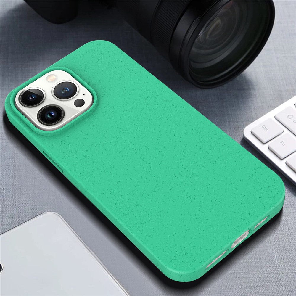 For iPhone 14 Pro Max 6.7 inch Starry Sky Series Eco Phone Case Biodegradable Wheat Straw+TPU Protective Matte Shell