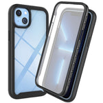 For iPhone 14 Plus 6.7 inch 3-in-1 Full Coverage Phone Case PC + TPU Protective Cover with PET Screen Protector