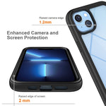 For iPhone 14 Plus 6.7 inch 3-in-1 Full Coverage Phone Case PC + TPU Protective Cover with PET Screen Protector
