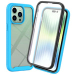För iPhone 14 Pro Max 6,7 tum PC + TPU Fullt skyddande telefonskal Slagtåligt fodral med PET-skärmskydd