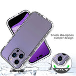 For iPhone 14 Pro 6.1 inch Wear-resistant Shockproof Transparent TPU + PC Hybrid Case Gradient Color Cell Phone Shell