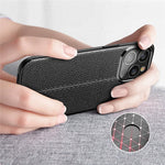 For iPhone 14 Pro Max 6.7 inch Mesh Heat Dissipation Design Back Case Litchi Texture TPU Drop Protection Non-Slip Cover