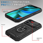 For iPhone 13 Pro Max 6.7 inch Card Clot Sliding Camera Cover Design PC+TPU Phone Case with Built-in Kickstand