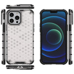 Til iPhone 14 Pro Max 6,7 tommer honeycomb-tekstureret anti-ridse cover i TPU + PC dual-layer beskyttelse telefoncover