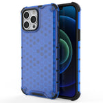 Til iPhone 14 Pro Max 6,7 tommer honeycomb-tekstureret anti-ridse cover i TPU + PC dual-layer beskyttelse telefoncover