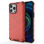 Til iPhone 14 Pro Max 6,7 tommer honeycomb-tekstureret anti-ridse cover i TPU + PC dual-layer beskyttelse telefoncover