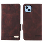 Til iPhone 14 Plus 6,7 tommer Anti-drop Stand Tegnebog Telefoncover PU Læder Hardware Design Magnetisk Lukning Cover