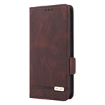 Til iPhone 14 Plus 6,7 tommer Anti-drop Stand Tegnebog Telefoncover PU Læder Hardware Design Magnetisk Lukning Cover