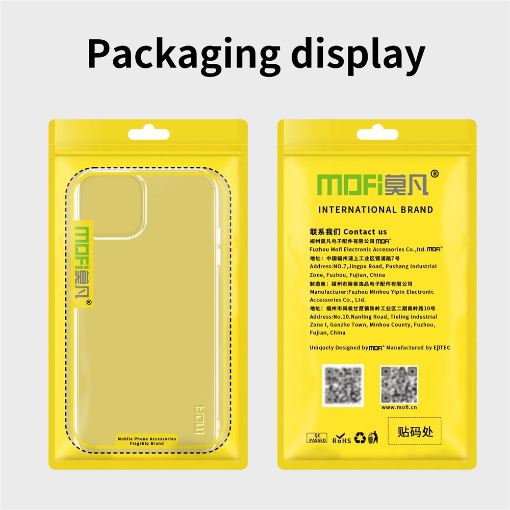 MOFI blødt TPU-etui til iPhone 14 Pro Max 6,7 tommer, stødpabsorberende slankt telefoncover