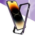 For iPhone 14 Pro Scratch-proof Phone Case Soft TPU Metal Frame Detachable Case Ultra Slim Protective Cover