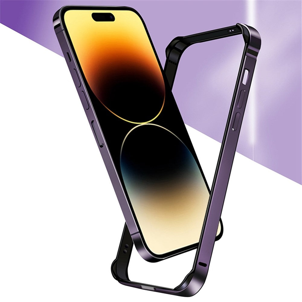For iPhone 14 Pro Scratch-proof Phone Case Soft TPU Metal Frame Detachable Case Ultra Slim Protective Cover