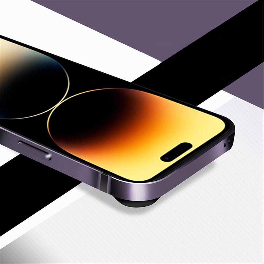 For iPhone 14 Pro Scratch-proof Phone Case Soft TPU Metal Frame Detachable Case Ultra Slim Protective Cover