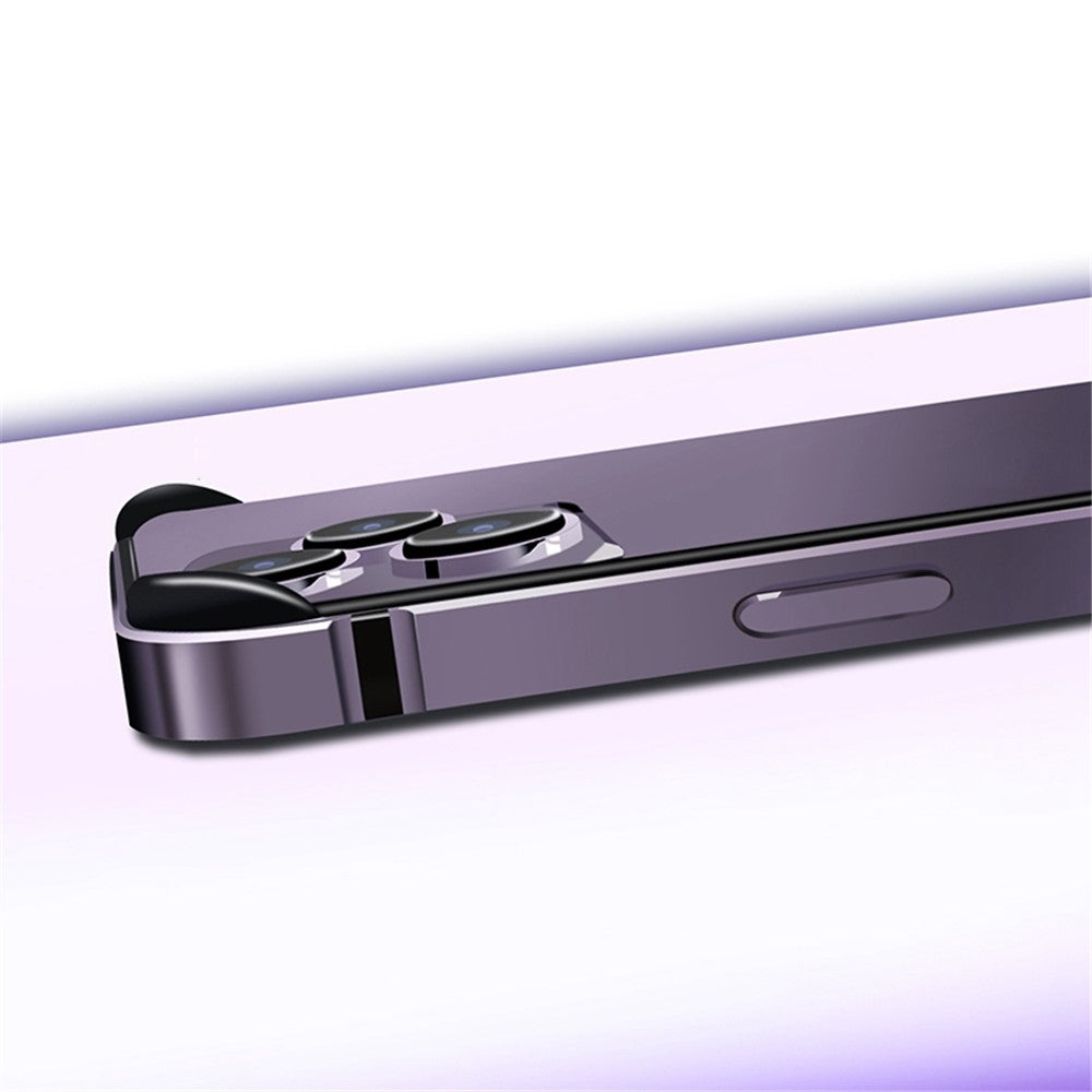 For iPhone 14 Pro Scratch-proof Phone Case Soft TPU Metal Frame Detachable Case Ultra Slim Protective Cover