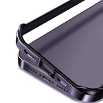 For iPhone 14 Pro Scratch-proof Phone Case Soft TPU Metal Frame Detachable Case Ultra Slim Protective Cover