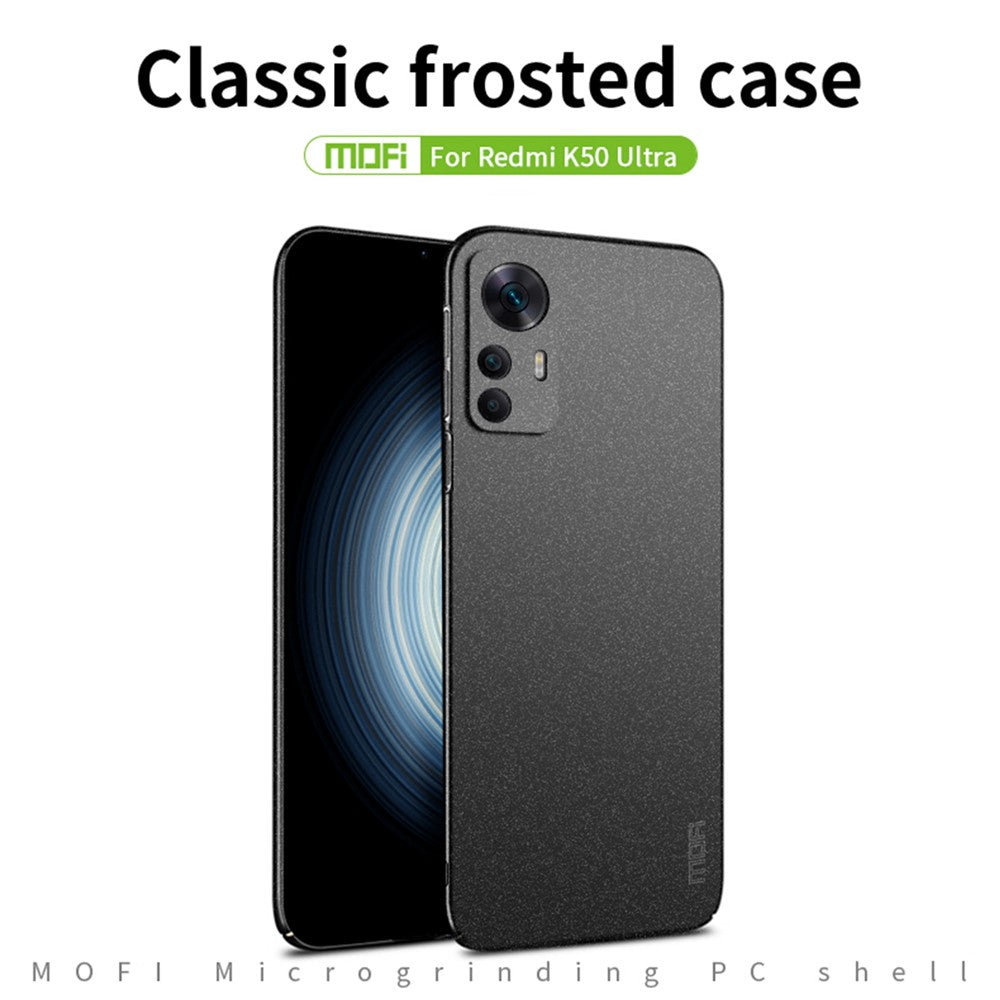 MOFI Shield Matte Series för Xiaomi 12T 5G / Redmi K50 Ultra 5G Hårt PC-bakstycke Anti-fingeravtryck Fallsäkert mobilskal