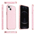 For iPhone 15 Plus Sparkly Glitter Protective Case Shockproof Hard PC + Soft TPU Phone Cover