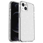 For iPhone 15 Plus Sparkly Glitter Protective Case Shockproof Hard PC + Soft TPU Phone Cover