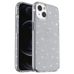 Til iPhone 15 Stødsikkert beskyttelsescover med glitter Hårdt PC + blødt TPU telefoncover