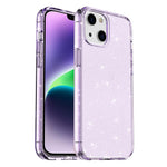 Til iPhone 15 Stødsikkert beskyttelsescover med glitter Hårdt PC + blødt TPU telefoncover