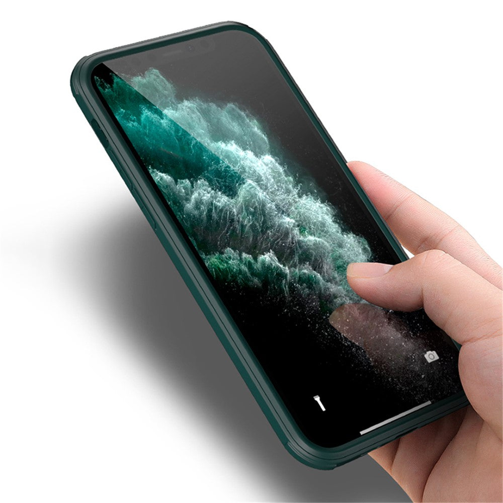Til iPhone XS Max 360-graders dobbeltsidet beskyttelsescover med hærdet glas + silikoneramme