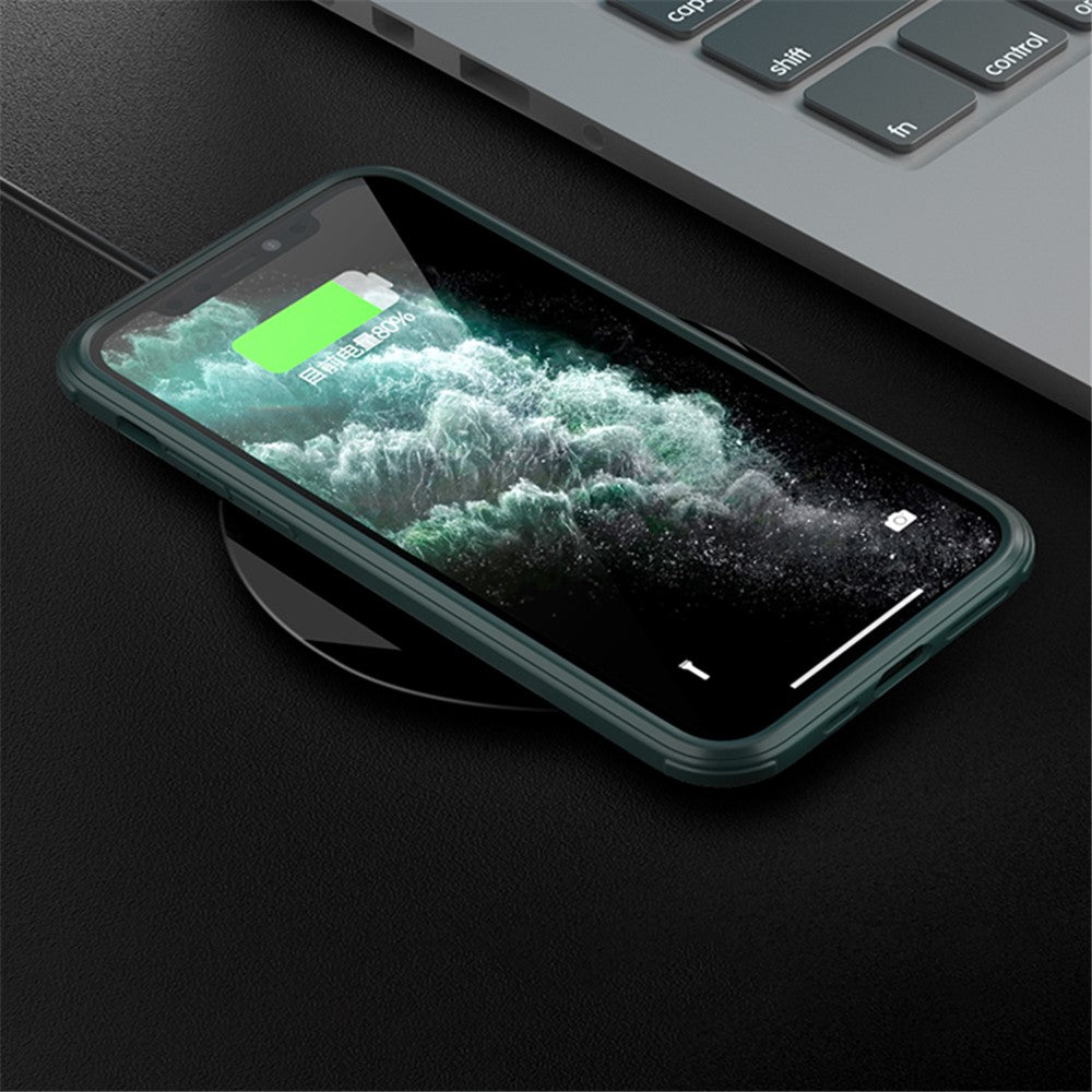 Til iPhone XS Max 360-graders dobbeltsidet beskyttelsescover med hærdet glas + silikoneramme