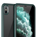 Til iPhone XS Max 360-graders dobbeltsidet beskyttelsescover med hærdet glas + silikoneramme