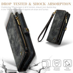 CASEME Vintage PU Leather Case for iPhone 8 Plus / 7 Plus, 008 Series 2-in-1 PC Multi-slot Wallet Phone Case