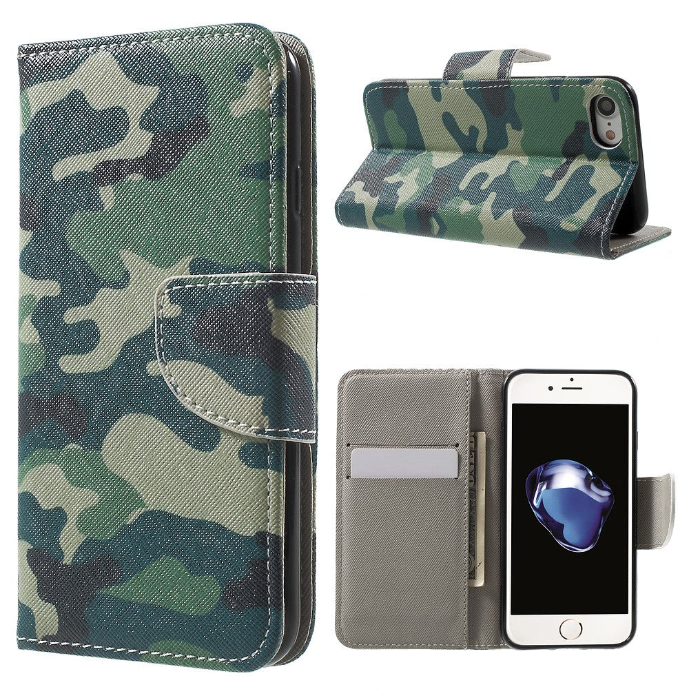Pattern Printing Leather Wallet Magnetic Case for iPhone 7/8/SE (2022)/SE (2022)