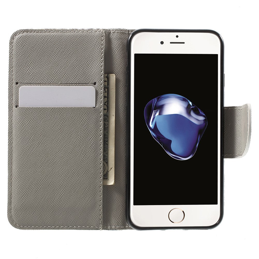 Pattern Printing Leather Wallet Magnetic Case for iPhone 7/8/SE (2022)/SE (2022)