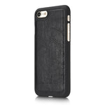 DG.MING Split Leather Wallet Cover with Detachable PC Back Shell for iPhone SE (2020) / SE (2022) / 8 / 7