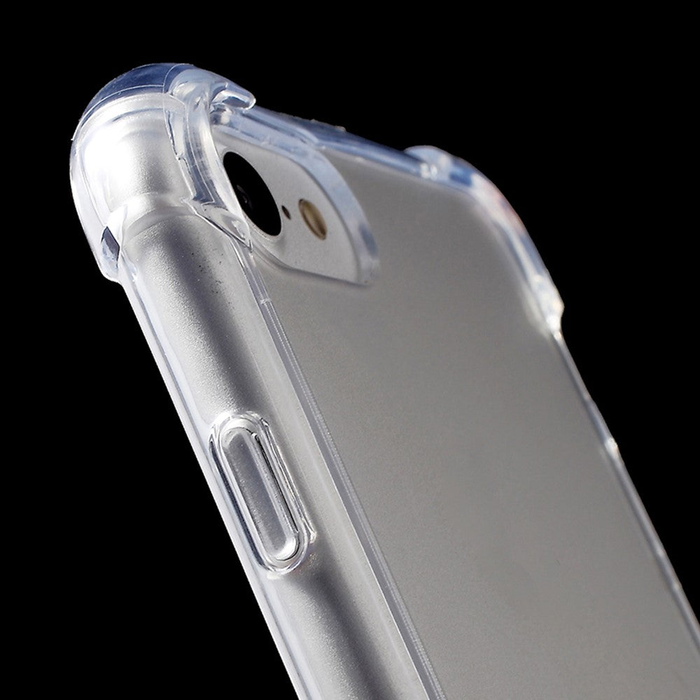 Til iPhone SE (2020)/SE (2022)/8/7 4,7 tommer Faldresistent TPU-kant + Klart Akryl Telefoncover Anti-ridse Telefonetui