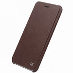 QIALINO Ultratyndt Ægte Læder Flip Cover i Topkvalitets Koskind til iPhone SE (2. generation)/8/7
