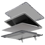For Macbook Air 13.3 Inch See-through Full Protection PC TPU Case with Kickstand A1369/A1466