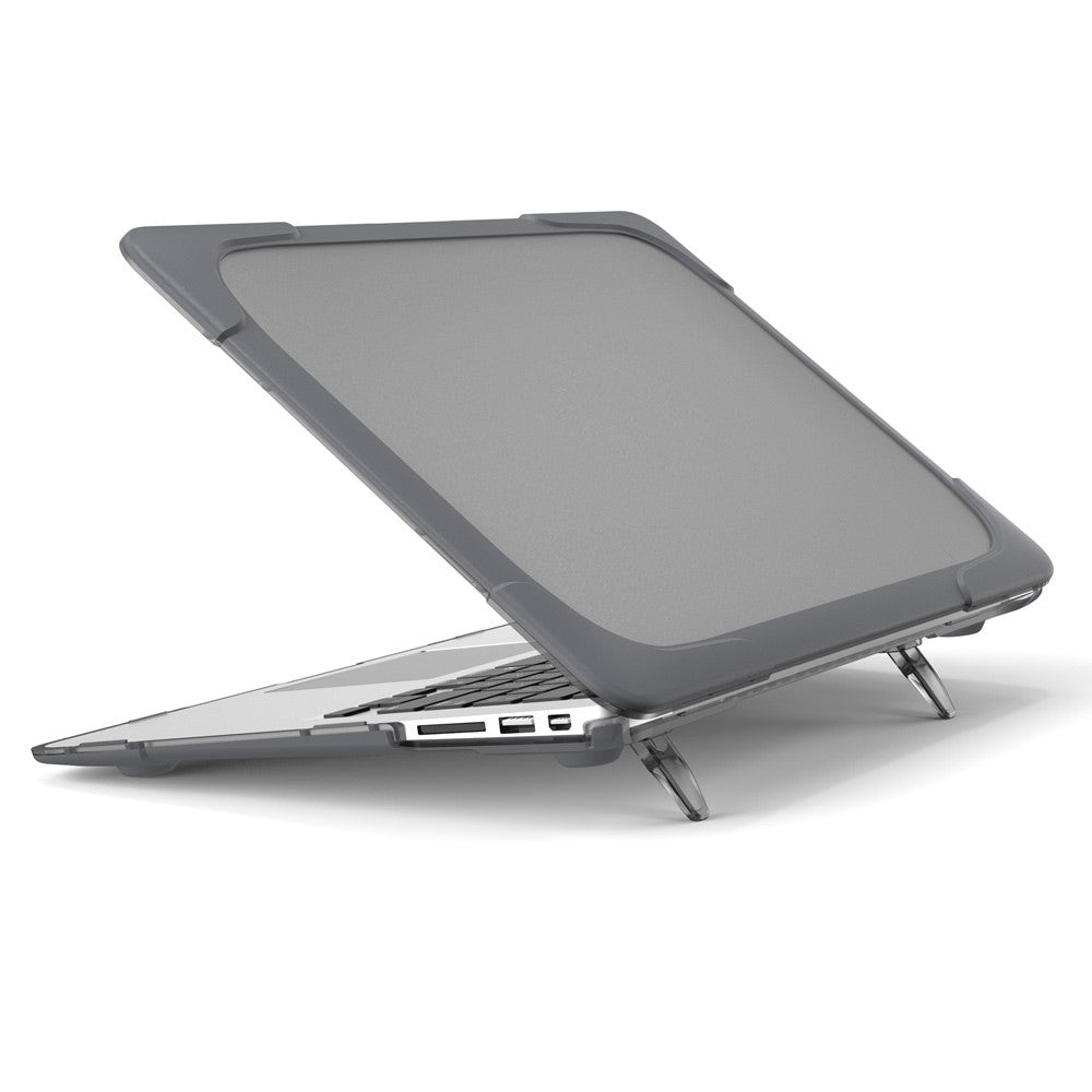 For Macbook Air 13.3 Inch See-through Full Protection PC TPU Case with Kickstand A1369/A1466