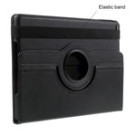 Leather Cover for iPad 9.7 (2018) / 9.7 (2017) / Air 2 / Air (2013) Rotary Stand Tablet Case with Elastic Band