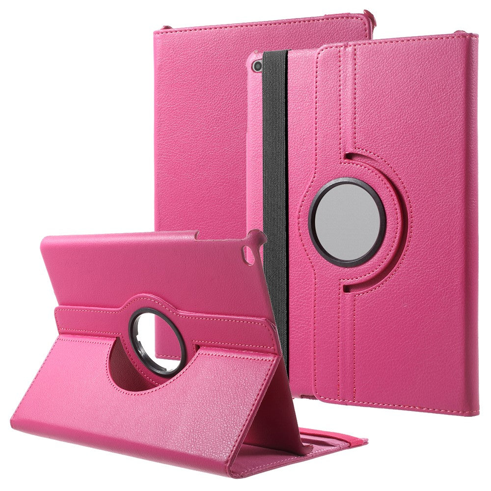 Leather Cover for iPad 9.7 (2018) / 9.7 (2017) / Air 2 / Air (2013) Rotary Stand Tablet Case with Elastic Band