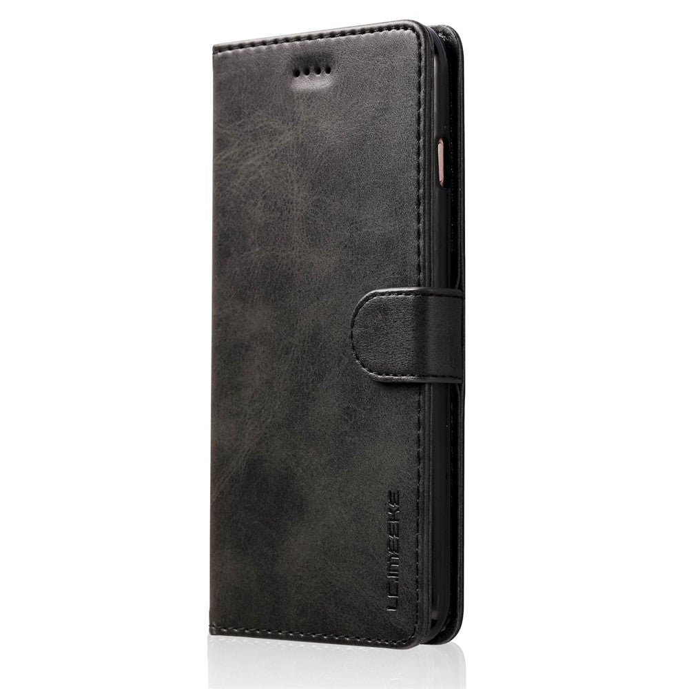 LC.IMEEKE Læderpung Stand Cover til iPhone 8 Plus / 7 Plus 5.5 tommer Tekstureret PU Læder Mobiltelefon Tilbehør