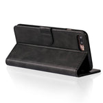 LC.IMEEKE Læderpung Stand Cover til iPhone 8 Plus / 7 Plus 5.5 tommer Tekstureret PU Læder Mobiltelefon Tilbehør