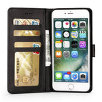 LC.IMEEKE Læderpung Stand Cover til iPhone 8 Plus / 7 Plus 5.5 tommer Tekstureret PU Læder Mobiltelefon Tilbehør