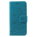 Imprint Butterfly Flower Magnetic Wallet PU Leather Stand Cell Phone Case for iPhone 7/8/SE (2020)/SE (2022)