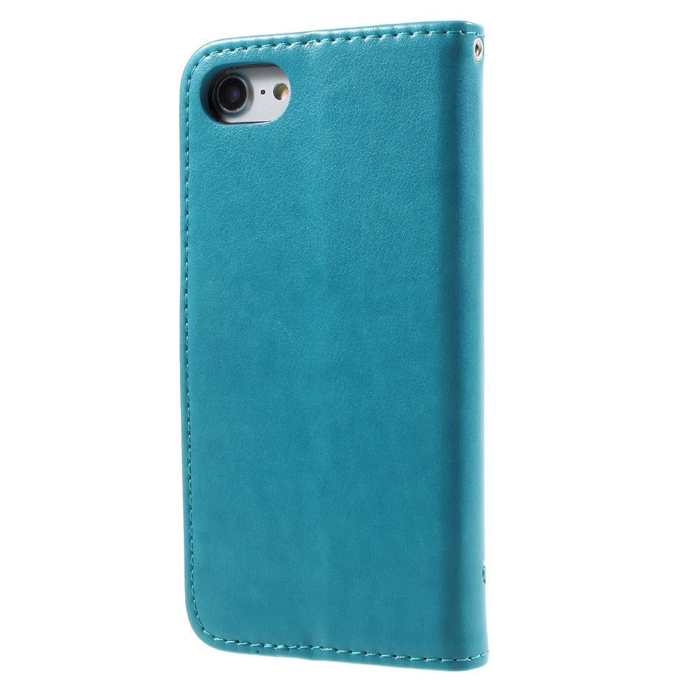 Imprint Butterfly Flower Magnetic Wallet PU Leather Stand Cell Phone Case for iPhone 7/8/SE (2020)/SE (2022)