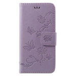 Imprint Butterfly Flower Magnetic Wallet PU Leather Stand Cell Phone Case for iPhone 7/8/SE (2020)/SE (2022)