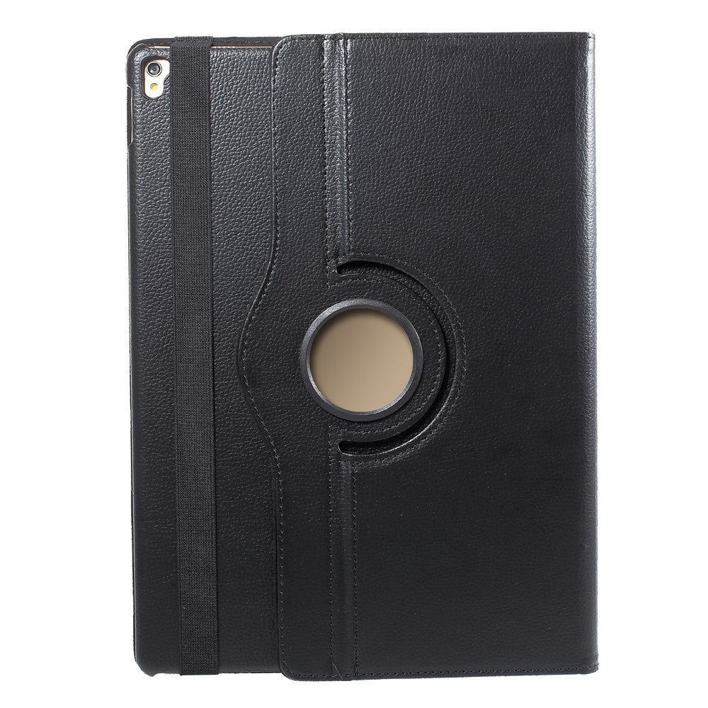 For iPad Pro 12.9-inch (2017) Litchi Texture Leather Tablet Cover 360-Degree Swivel Stand Shell