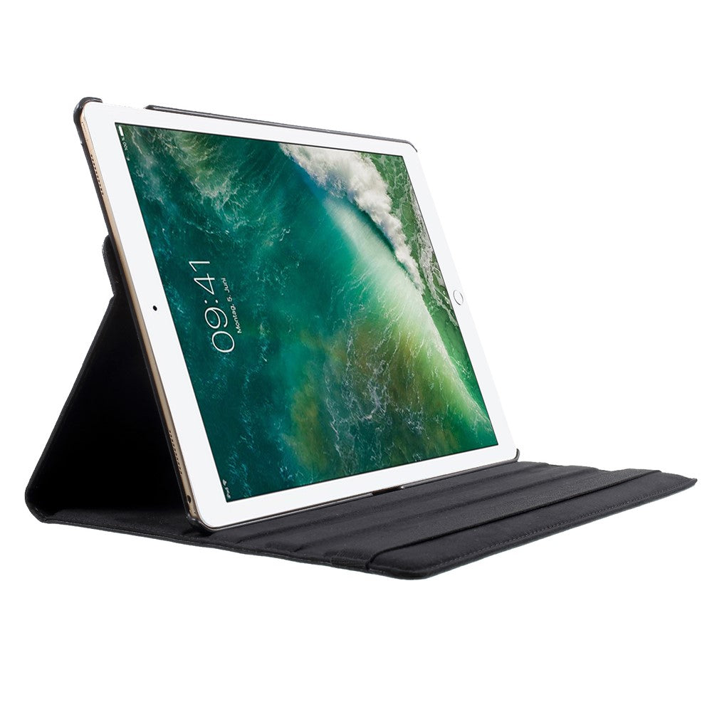 For iPad Pro 12.9-inch (2017) Litchi Texture Leather Tablet Cover 360-Degree Swivel Stand Shell