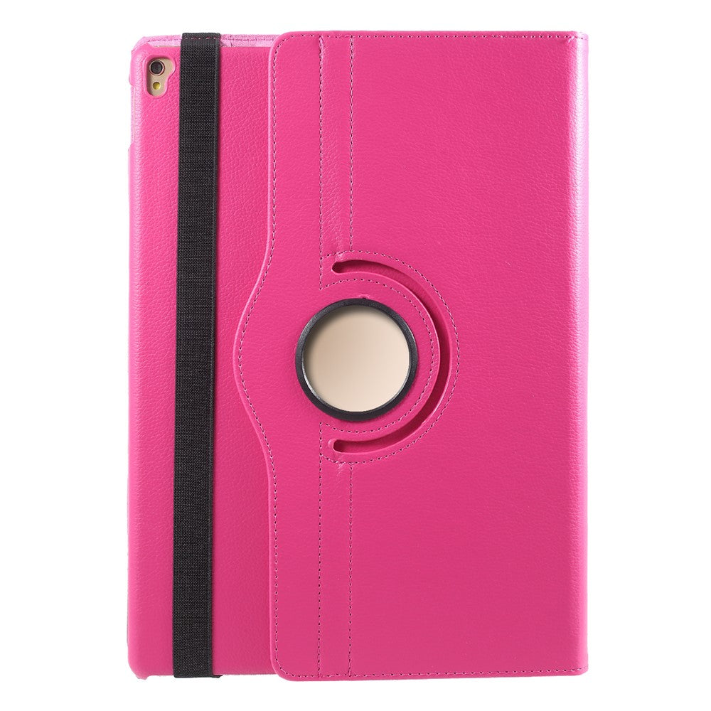For iPad Pro 12.9-inch (2017) Litchi Texture Leather Tablet Cover 360-Degree Swivel Stand Shell