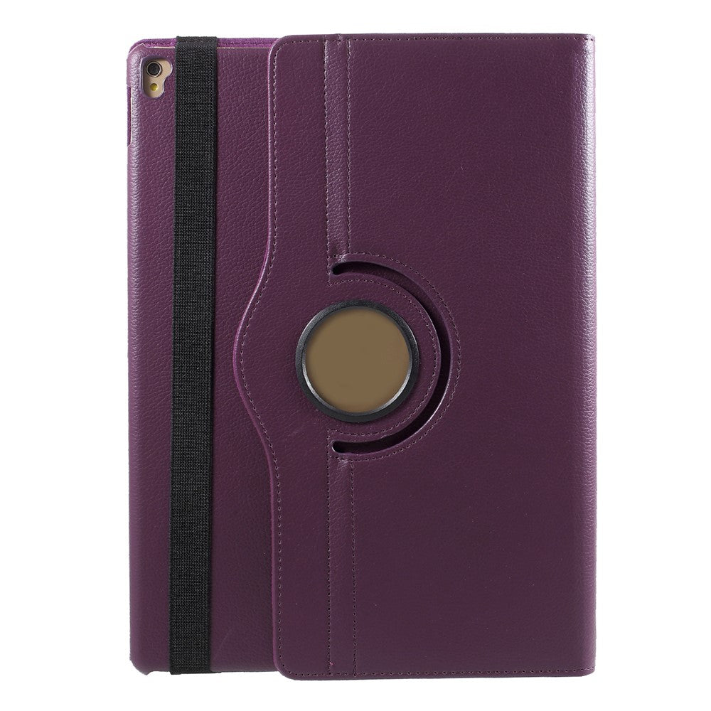 For iPad Pro 12.9-inch (2017) Litchi Texture Leather Tablet Cover 360-Degree Swivel Stand Shell