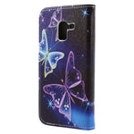 Mönster Utskrift Cross Texture Stand Wallet Läderfodral för Samsung Galaxy A8 (2018)